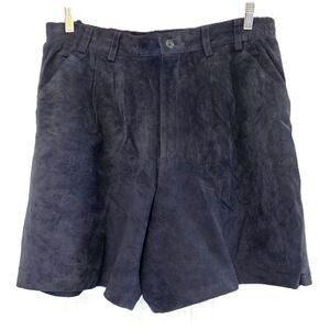 Unique! Navy Blue Suede Shorts Women's Size 18